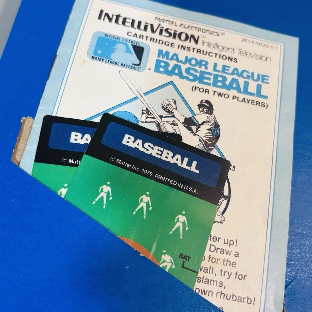 Intellivision Video Game Major League Baseball Sports 80S Box Manual Cartridge